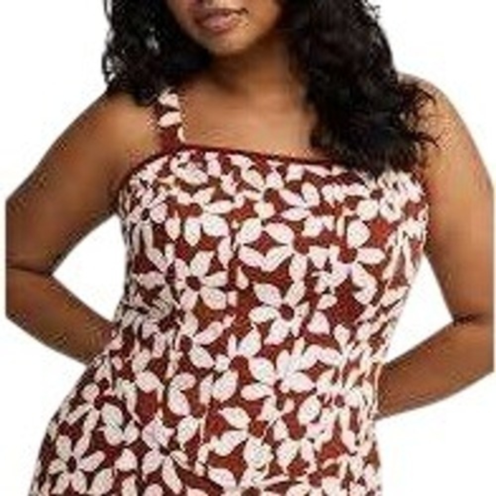 Torrid Corset Top Women 5 Rust Floral New with Tags